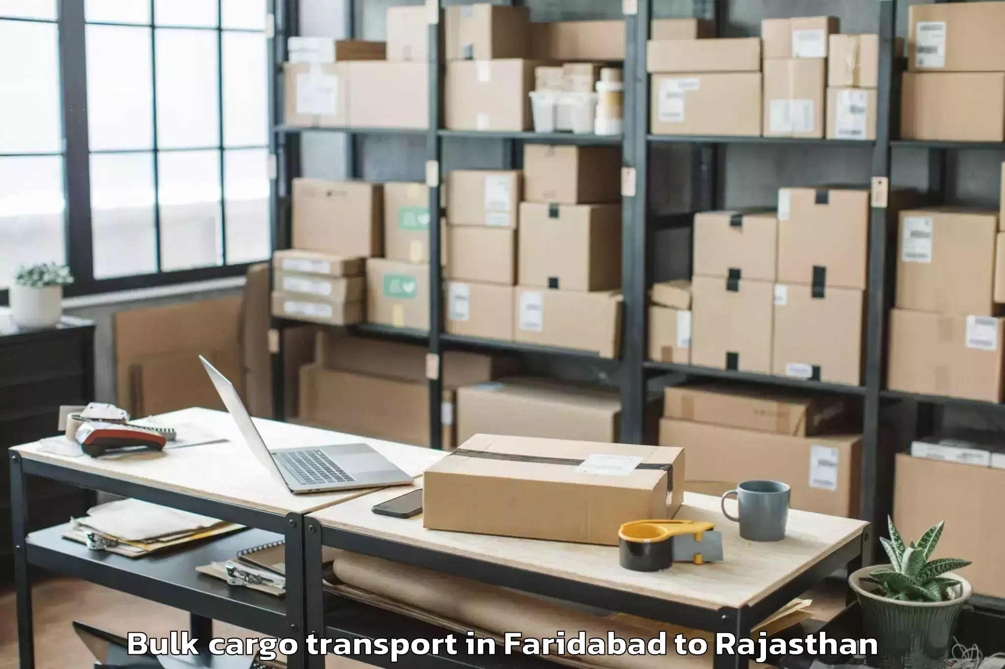 Book Faridabad to Jojawar Bulk Cargo Transport Online